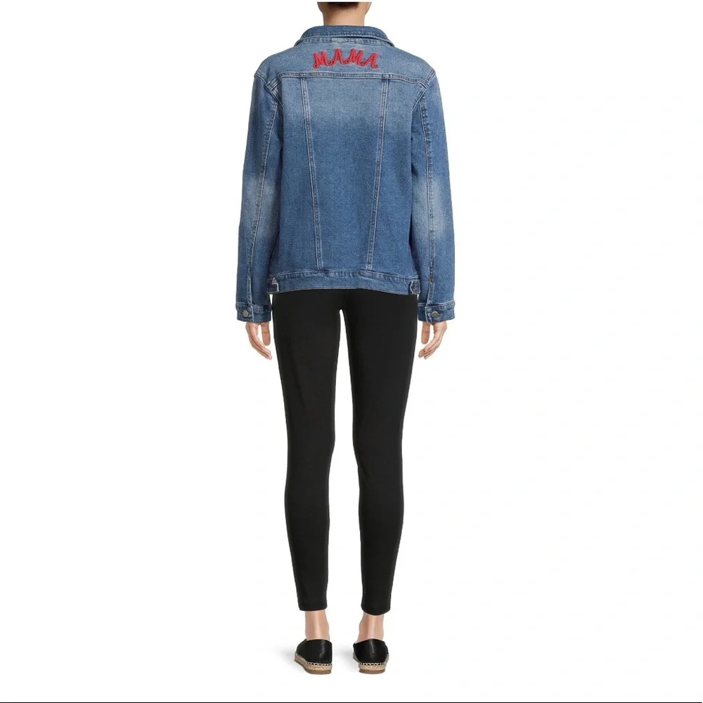 Women's Maternity Trucker Jacket - Picture 4 of 7